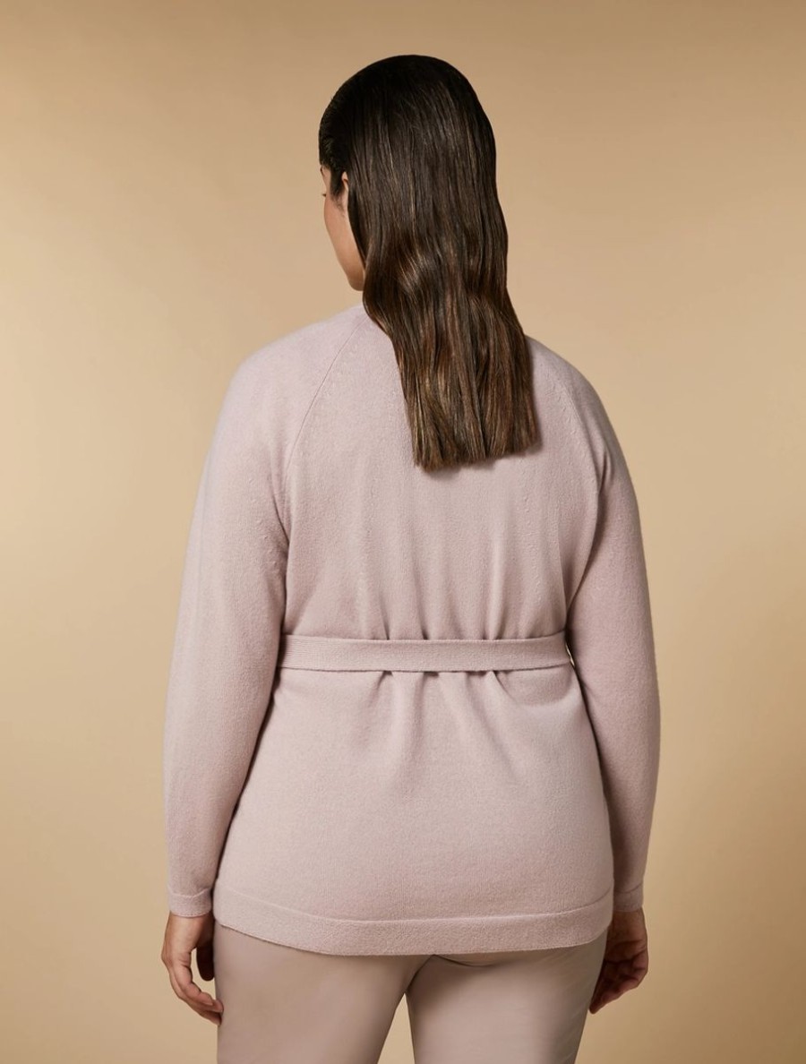 Abbigliamento Marina Rinaldi | Cardigan In Cashmere Rosa