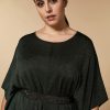 Abbigliamento Marina Rinaldi | Abito In Maglia Lurex Verde Scuro