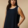 Abbigliamento Marina Rinaldi | Abito In Cady Triacetato Blu Notte