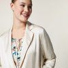 Abbigliamento Marina Rinaldi | Blazer In Raso Fluido Sabbia