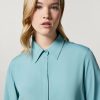 Abbigliamento Marina Rinaldi | Camicia In Misto Seta Sci Blu