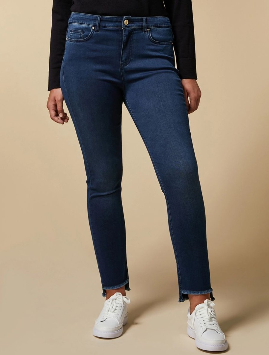 Abbigliamento Marina Rinaldi | Jeans In Denim Satinato Marina Scuro