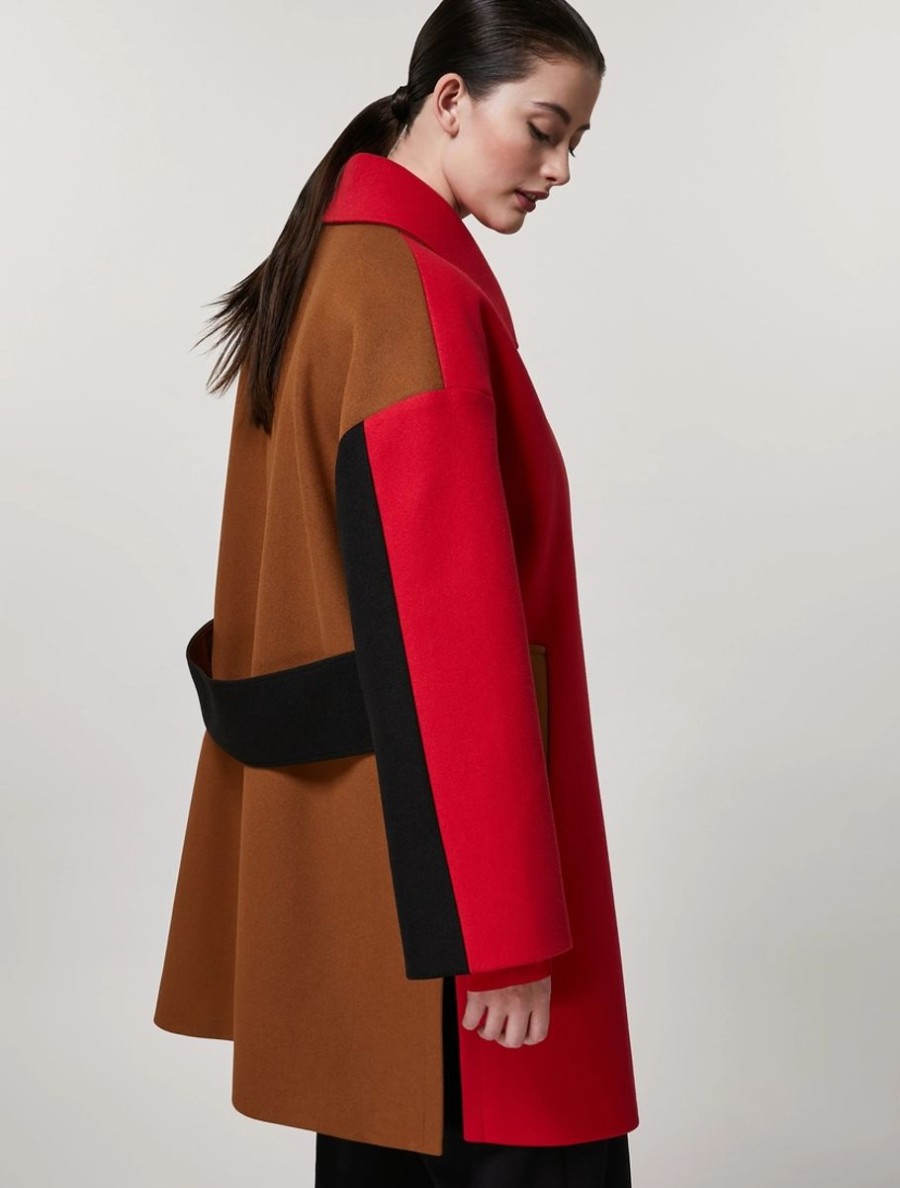 Abbigliamento Marina Rinaldi | Cappotto Di Stoffa Rosso