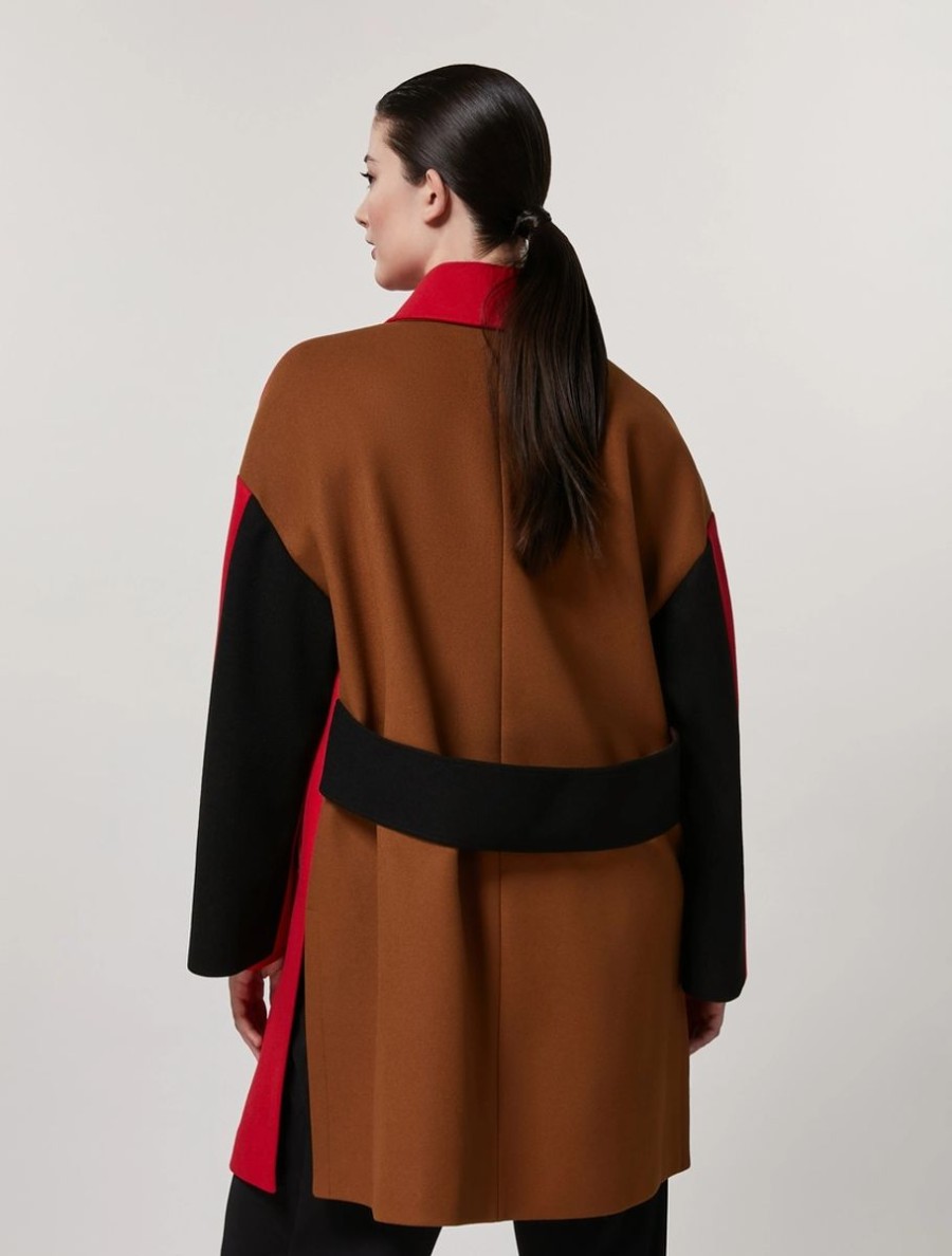 Abbigliamento Marina Rinaldi | Cappotto Di Stoffa Rosso