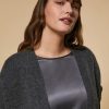 Abbigliamento Marina Rinaldi | Cardigan In Alpaca E Lana Senza Cuciture Grigio Medio