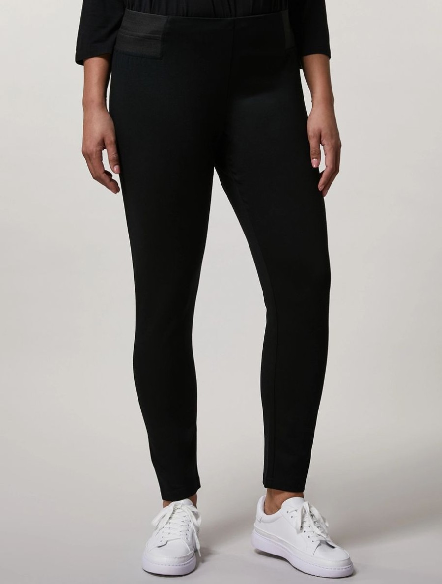 Abbigliamento Marina Rinaldi | Leggings In Jersey Di Viscosa Nero