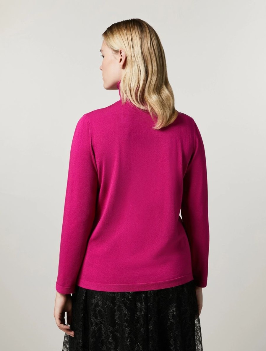 Abbigliamento Marina Rinaldi | Maglia In Viscosa Stretch Fucsia