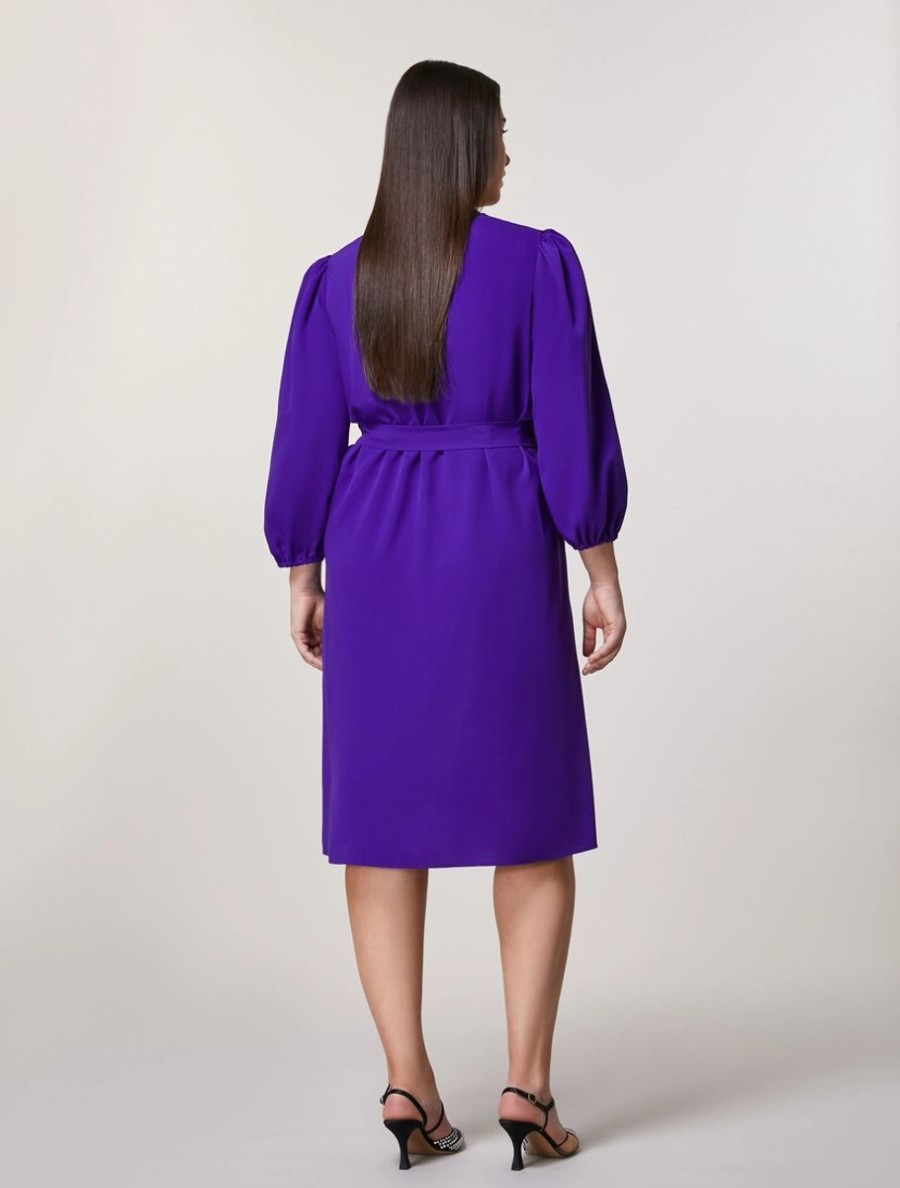 Abbigliamento Marina Rinaldi | Abito In Crepe De Chine Viola