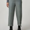 Abbigliamento Marina Rinaldi | Pantaloni In Flanella Stretch Grigio Chiaro