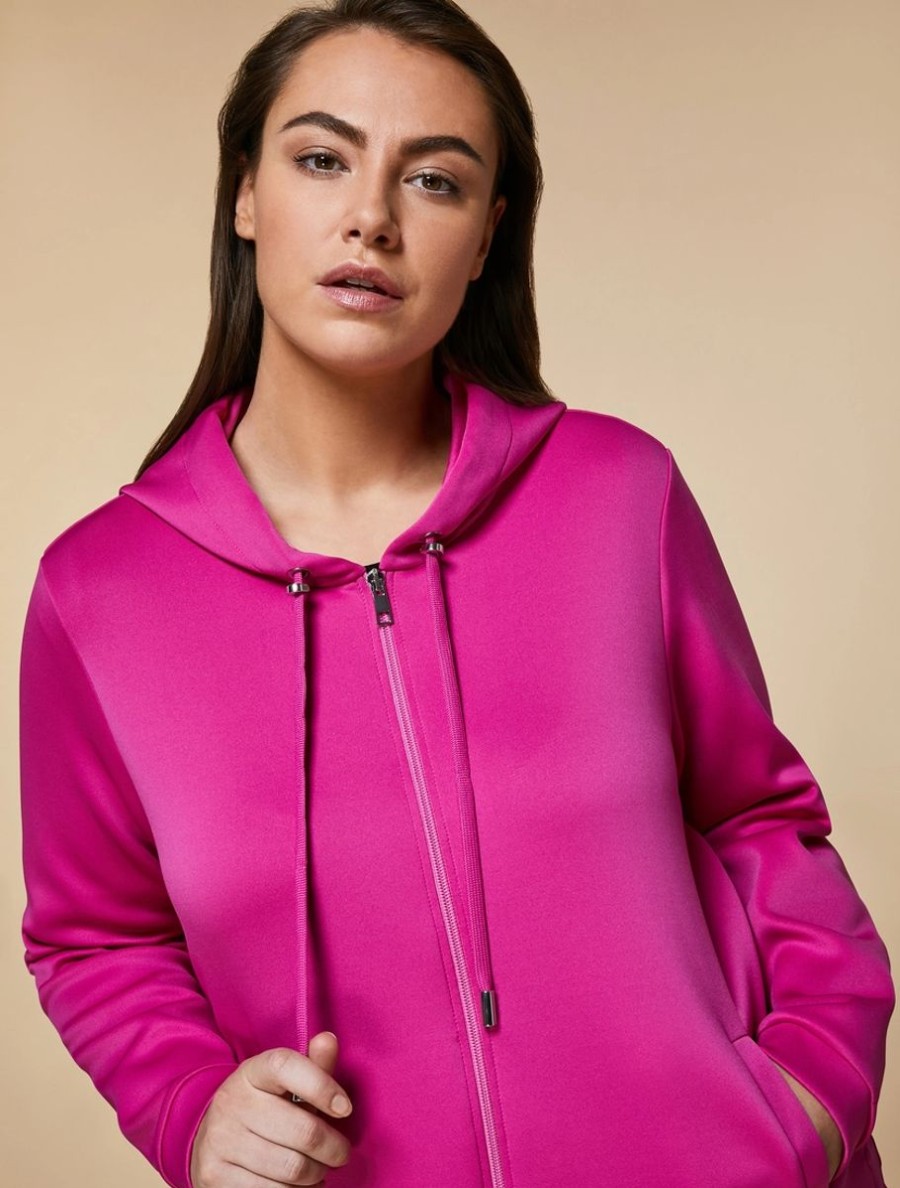 Abbigliamento Marina Rinaldi | Giacca In Jersey Scuba Fucsia