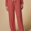 Abbigliamento Marina Rinaldi | Pantaloni Ampi In Jersey Di Velluto Rosso