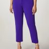 Abbigliamento Marina Rinaldi | Pantaloni In Tessuto Fluido Stretch Viola