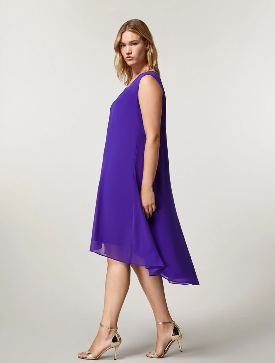 Abbigliamento Marina Rinaldi | Abito In Georgette Viola