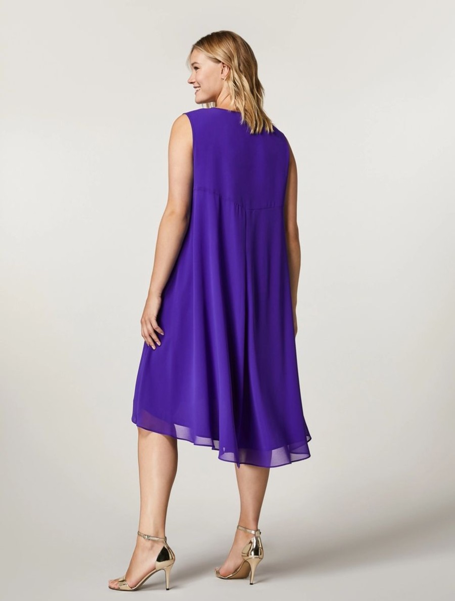 Abbigliamento Marina Rinaldi | Abito In Georgette Viola