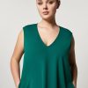 Abbigliamento Marina Rinaldi | Abito In Crepe Jersey Scuba Verde Scuro