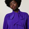 Abbigliamento Marina Rinaldi | Tunica In Crepe De Chine Viola