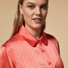 Abbigliamento Marina Rinaldi | Camicia In Raso Stampato Rosso