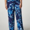 Abbigliamento Marina Rinaldi | Pantaloni In Tessuto Tecnico Blu Cina