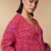 Abbigliamento Marina Rinaldi | Cardigan In Filato Multicolore Fucsia