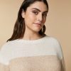 Abbigliamento Marina Rinaldi | Maglia Bicolore In Lana E Cashmere Cammello