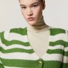 Abbigliamento Marina Rinaldi | Cardigan In Misto Lana Verde