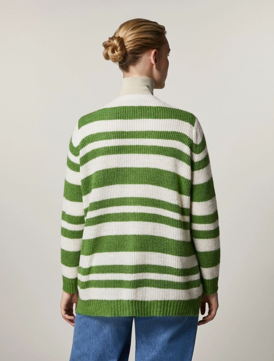 Abbigliamento Marina Rinaldi | Cardigan In Misto Lana Verde