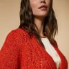 Abbigliamento Marina Rinaldi | Cardigan In Lana E Alpaca Rosso