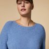 Abbigliamento Marina Rinaldi | Maglia In Misto Alpaca Sci Blu