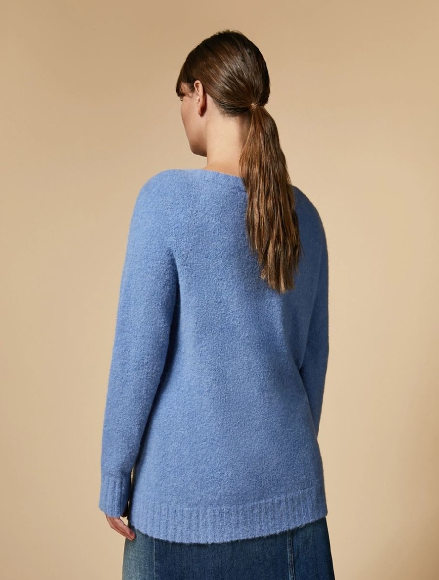 Abbigliamento Marina Rinaldi | Maglia In Misto Alpaca Sci Blu