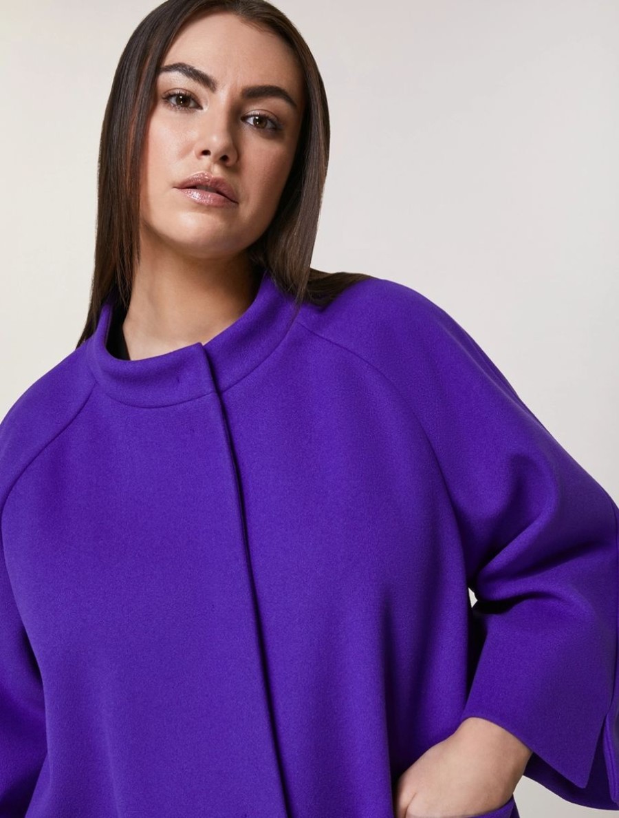 Abbigliamento Marina Rinaldi | Giacca In Jersey Compatto Viola