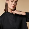 Abbigliamento Marina Rinaldi | Camicia Lunga In Popeline Di Cotone Nero