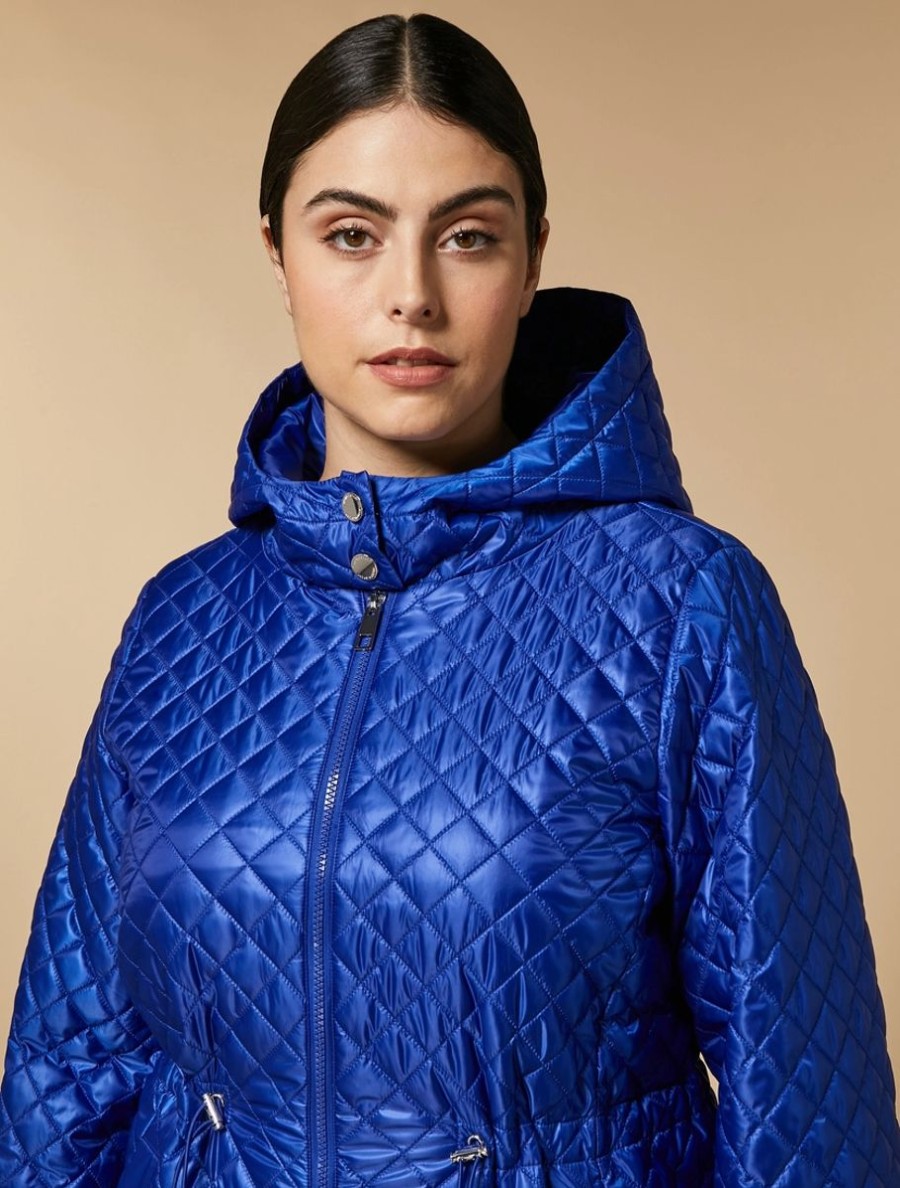 Abbigliamento Marina Rinaldi | Parka Imbottito Idrorepellente Blu Cina