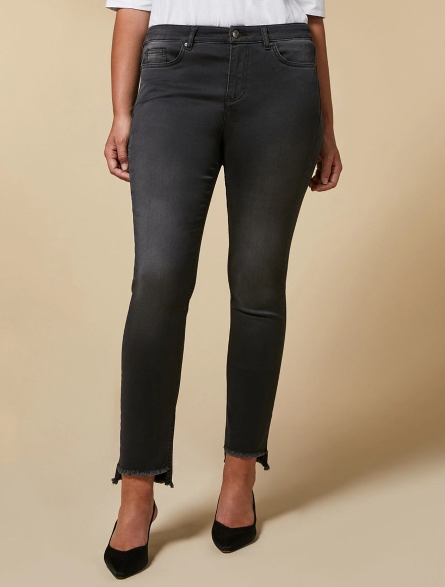 Abbigliamento Marina Rinaldi | Jeans In Denim Satinato Nero