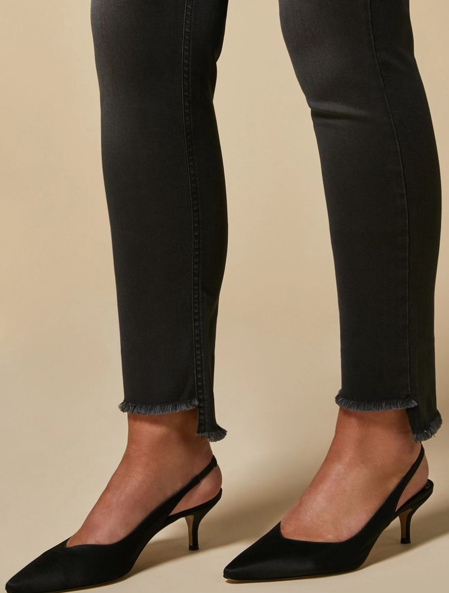 Abbigliamento Marina Rinaldi | Jeans In Denim Satinato Nero