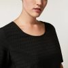 Abbigliamento Marina Rinaldi | Top Fluido In Jacquard Nero