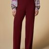 Abbigliamento Marina Rinaldi | Pantaloni In Triacetato Bordeaux