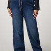 Abbigliamento Marina Rinaldi | Pantaloni In Felpa Di Cotone Blu Notte