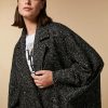 Abbigliamento Marina Rinaldi | Cappotto In Tweed Nero