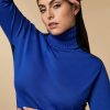 Abbigliamento Marina Rinaldi | Maglione In Misto Lana Blu Cina