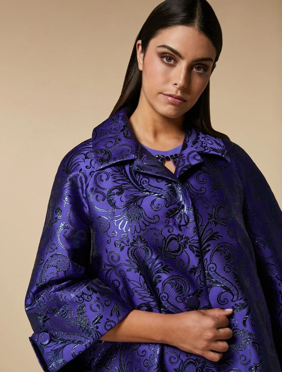 Abbigliamento Marina Rinaldi | Spolverino Jacquard Lame Viola