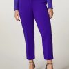 Abbigliamento Marina Rinaldi | Pantaloni In Crepe Jersey Scuba Viola