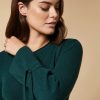 Abbigliamento Marina Rinaldi | Maglia In Lana E Cashmere Verde Scuro