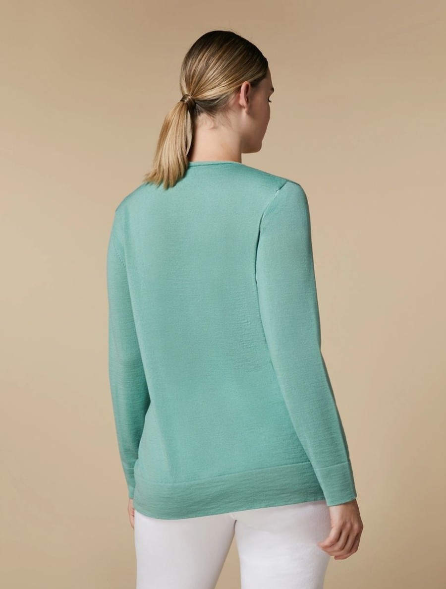 Abbigliamento Marina Rinaldi | Maglione Di Lana Verde