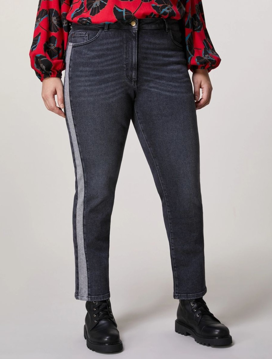 Abbigliamento Marina Rinaldi | Jeans In Denim Super Stretch Nero