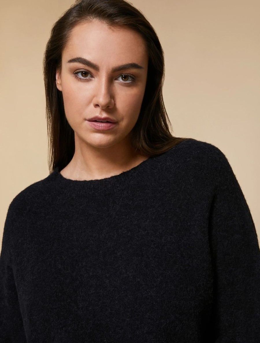 Abbigliamento Marina Rinaldi | Maglia In Misto Alpaca Nero