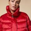 Abbigliamento Marina Rinaldi | Giubbotto Imbottito In Nylon Resistente All'Acqua Rosso