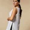 Abbigliamento Marina Rinaldi | Top In Lino Leggero Bianco