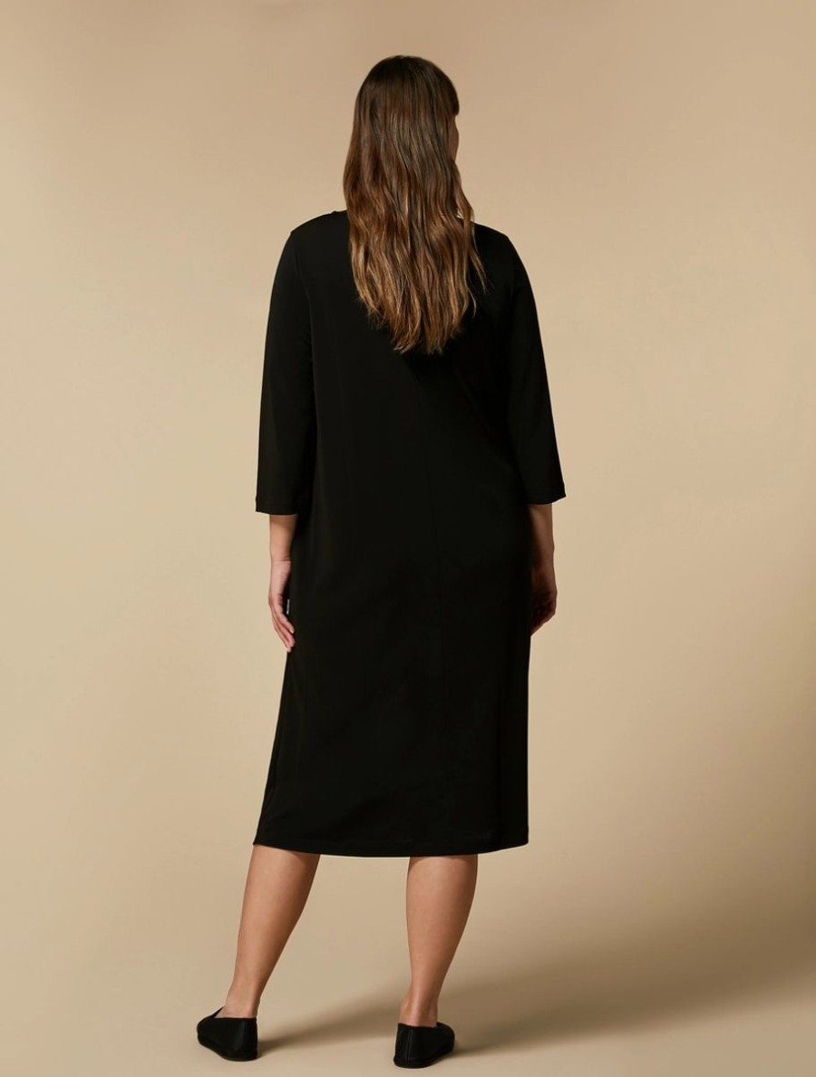 Abbigliamento Marina Rinaldi | Abito In Jersey Crepe Nero