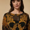 Abbigliamento Marina Rinaldi | Abito In Georgette Devore Nero