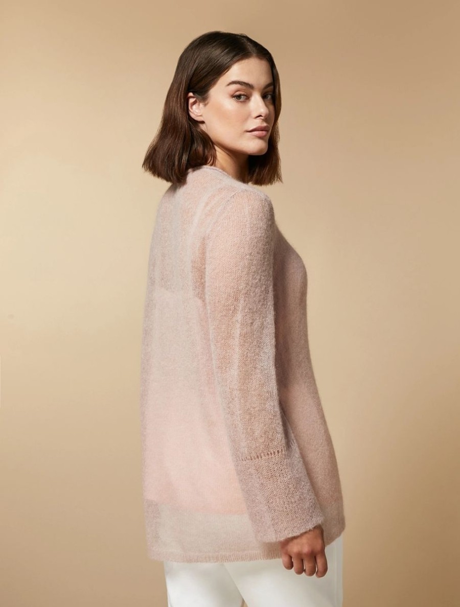 Abbigliamento Marina Rinaldi | Maglia In Mohair E Alpaca Rosa